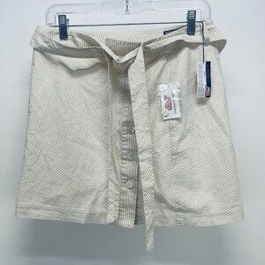 Vineyard Vines Skirt Size 4 Women’s Beige seersucker Wrap By Shep & Lan Grated
